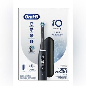 Oral-B iO Series 6 Luxe Electric Toothbrush Black Lava & Black Carry Case NEW